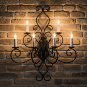 Wrought Iron Candle Wall Sconces