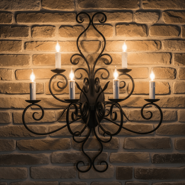 Wrought Iron Candle Wall Sconces
